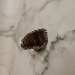 Chloé + Isabel Rebel Red Tiger Eye Statement Ring